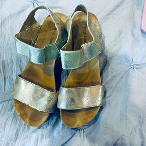 Gold Wedge Sandals